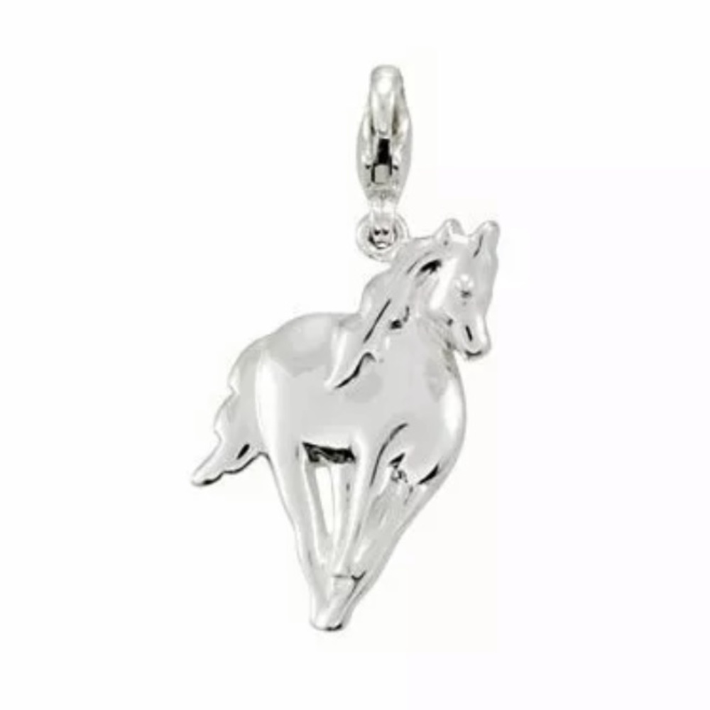 Sterling Silver Horse Charm with Lobster Clasp